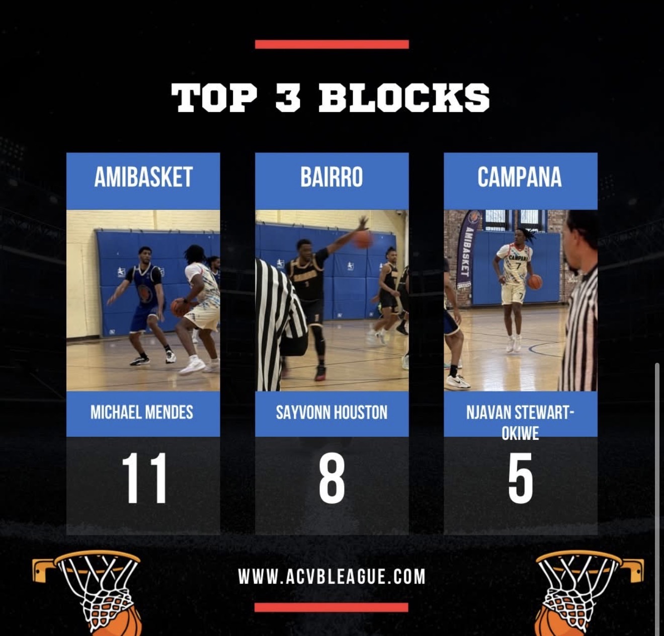 ACVB League Leaders — Steals